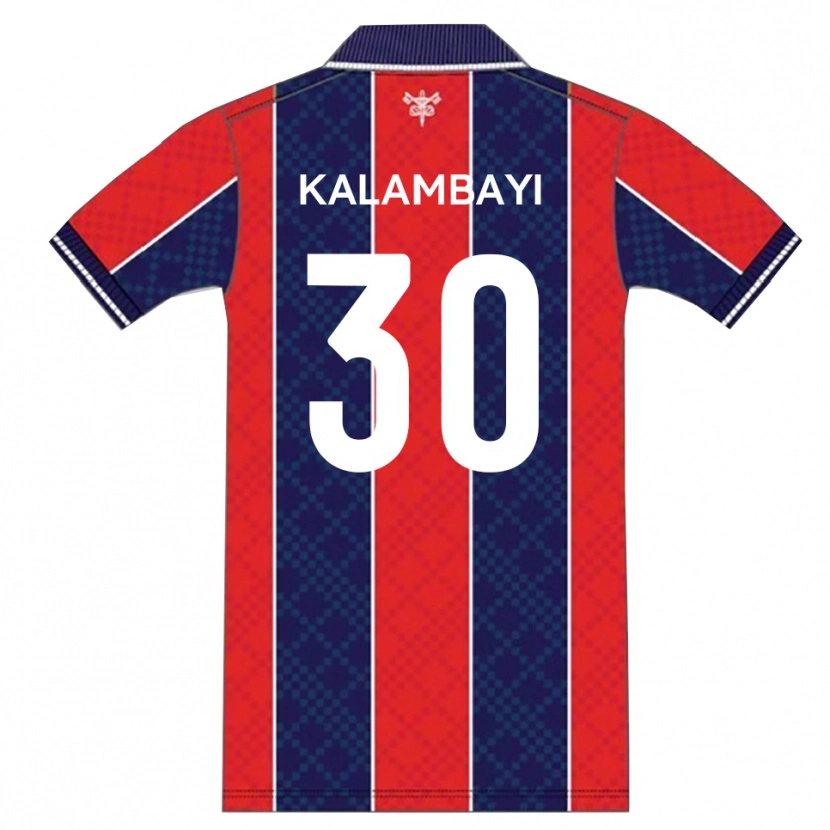 Danxen Kinder Paul Kalambayi #30 Rot Marine Heimtrikot Trikot 2025/26 T-Shirt