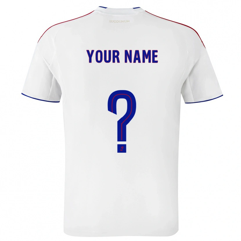 Danxen Kinder Ihren Namen #0 Weiß Rot Heimtrikot Trikot 2025/26 T-Shirt