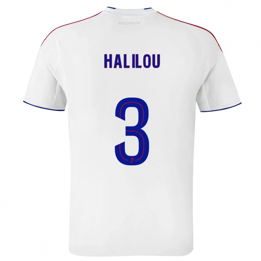 Danxen Kinder Ibrahim Halilou #3 Weiß Rot Heimtrikot Trikot 2025/26 T-Shirt