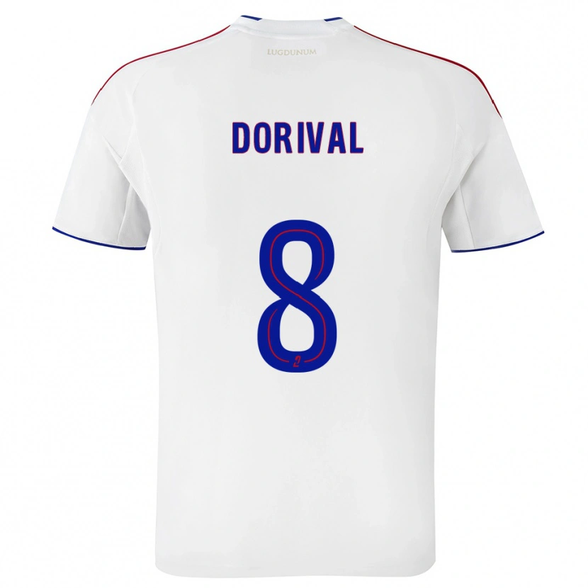 Danxen Kinder Pierre Dorival #8 Weiß Rot Heimtrikot Trikot 2025/26 T-Shirt