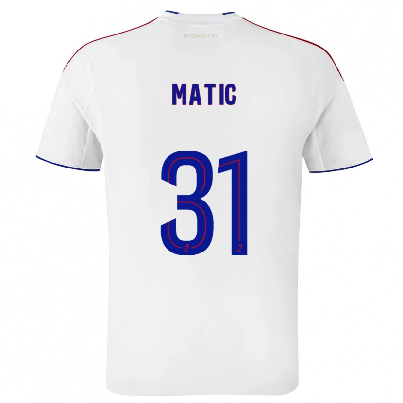 Danxen Kinder Nemanja Matic #31 Weiß Rot Heimtrikot Trikot 2025/26 T-Shirt