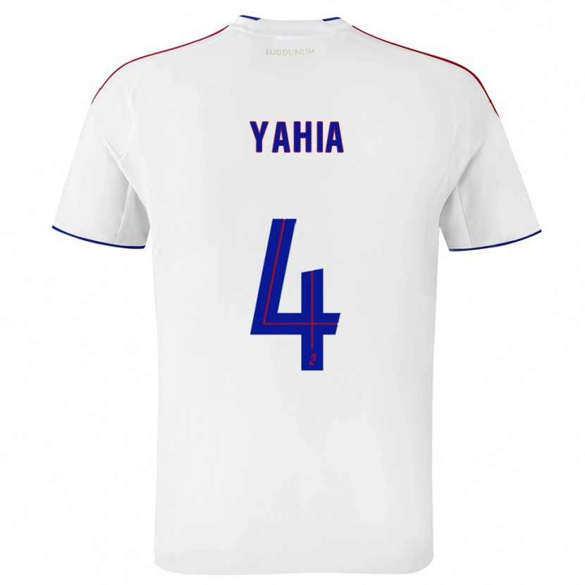 Danxen Kinder Kelyan Yahia #4 Weiß Rot Heimtrikot Trikot 2025/26 T-Shirt