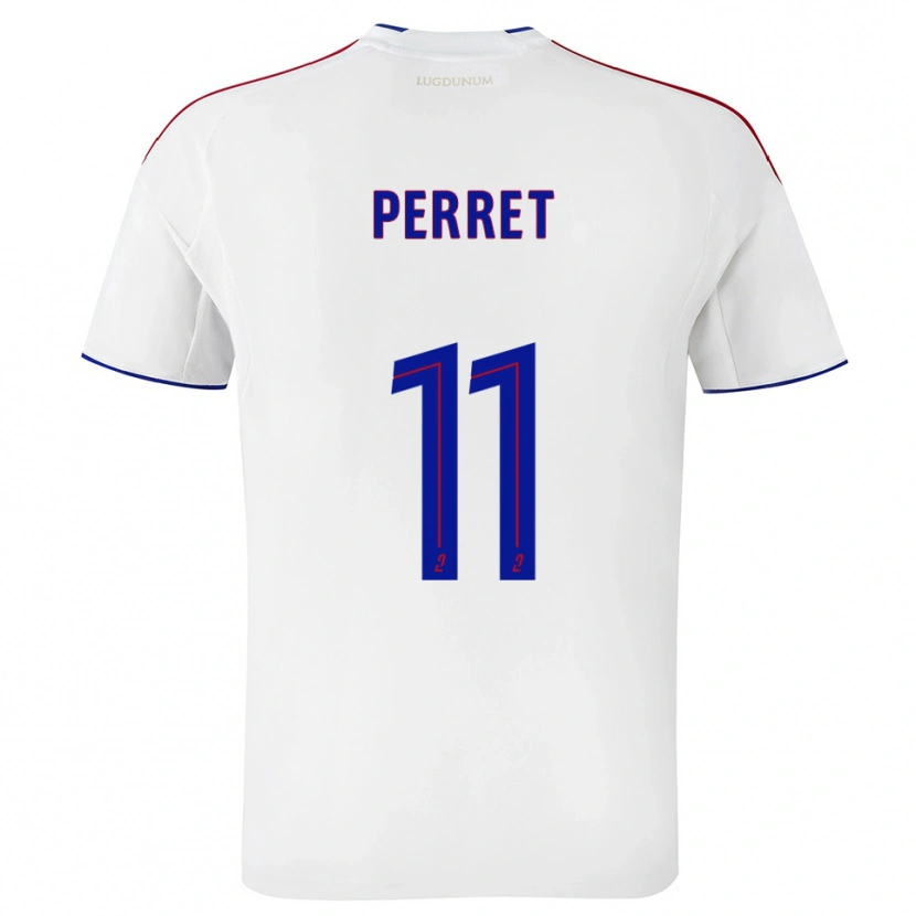 Danxen Kinder Romain Perret #11 Weiß Rot Heimtrikot Trikot 2025/26 T-Shirt