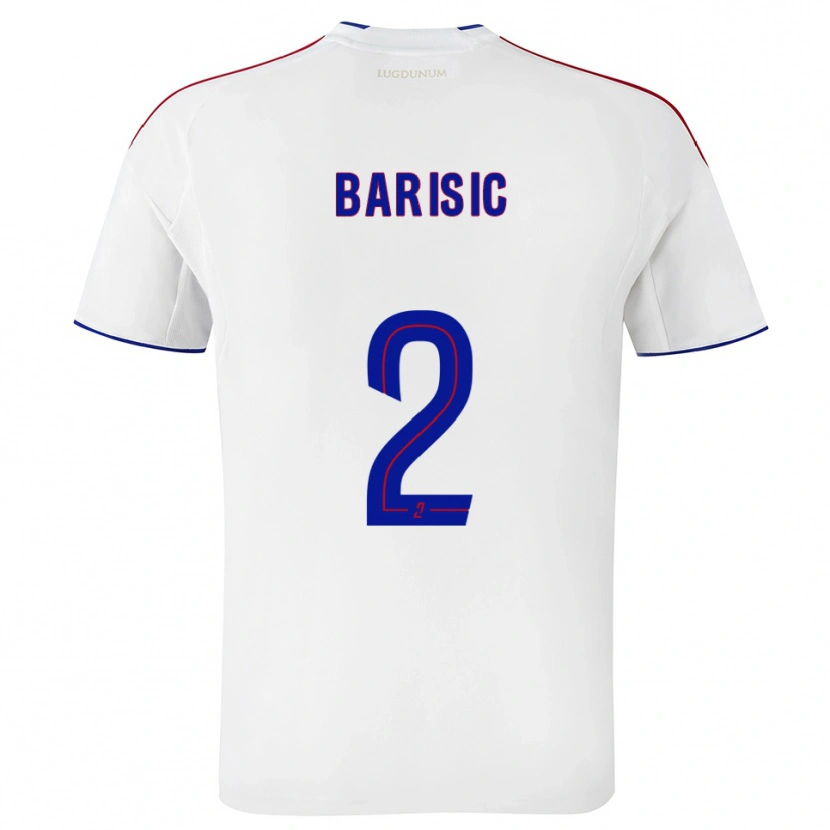 Danxen Kinder Téo Barišić #2 Weiß Rot Heimtrikot Trikot 2025/26 T-Shirt
