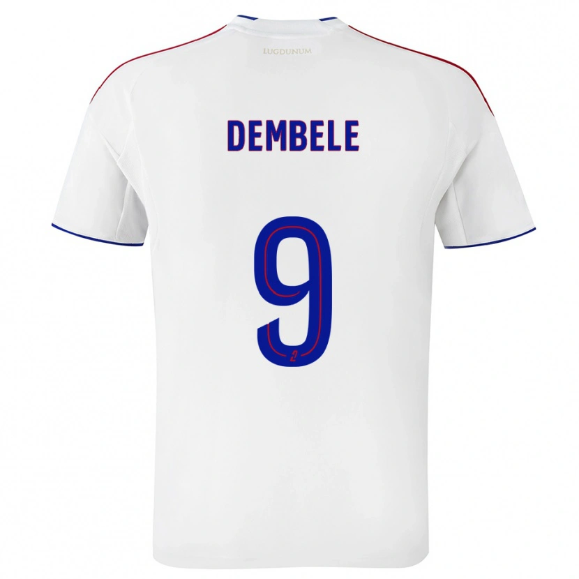 Danxen Kinder Moussa Dembele #9 Weiß Rot Heimtrikot Trikot 2025/26 T-Shirt