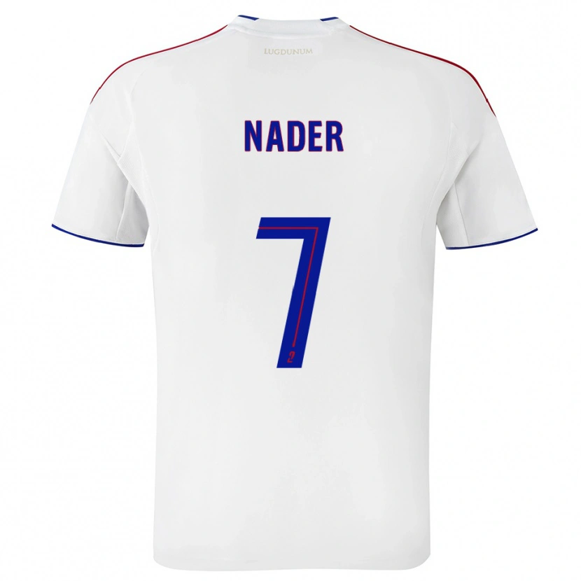 Danxen Kinder Saad Nader #7 Weiß Rot Heimtrikot Trikot 2025/26 T-Shirt