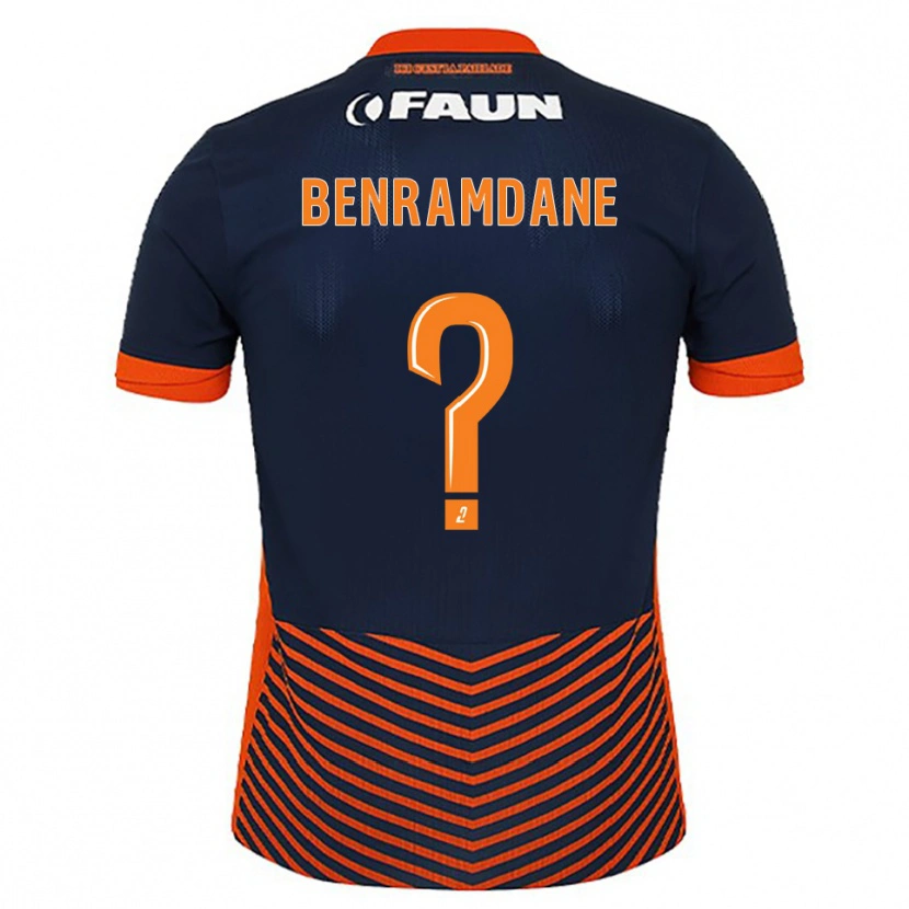 Danxen Kinder Noam Benramdane #0 Mitternachtsblau Orange Heimtrikot Trikot 2025/26 T-Shirt