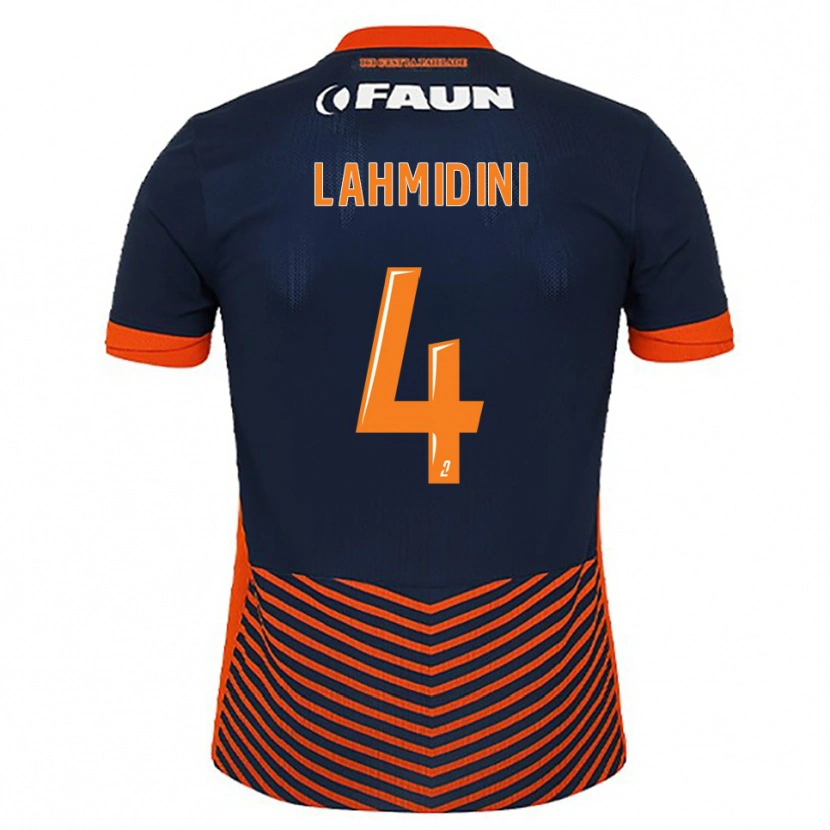 Danxen Kinder Marouan Lahmidini #4 Mitternachtsblau Orange Heimtrikot Trikot 2025/26 T-Shirt