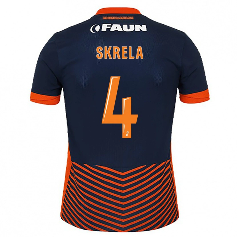 Danxen Kinder Gabin Skrela #4 Mitternachtsblau Orange Heimtrikot Trikot 2025/26 T-Shirt