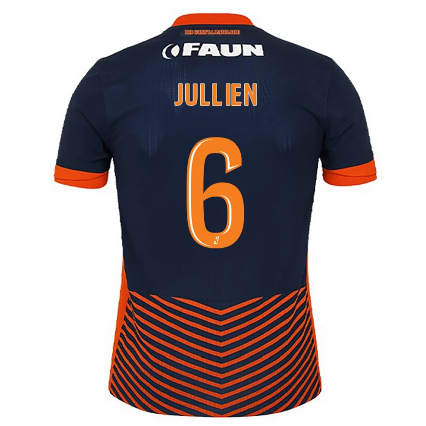 Danxen Kinder Christopher Jullien #6 Mitternachtsblau Orange Heimtrikot Trikot 2025/26 T-Shirt