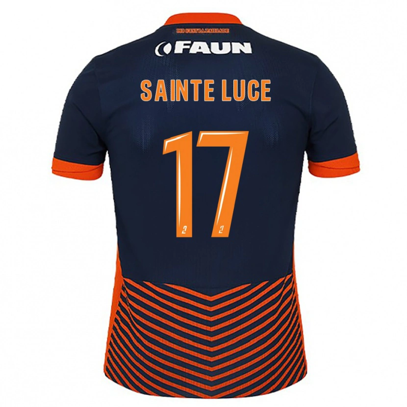Danxen Kinder Théo Sainte-Luce #17 Mitternachtsblau Orange Heimtrikot Trikot 2025/26 T-Shirt