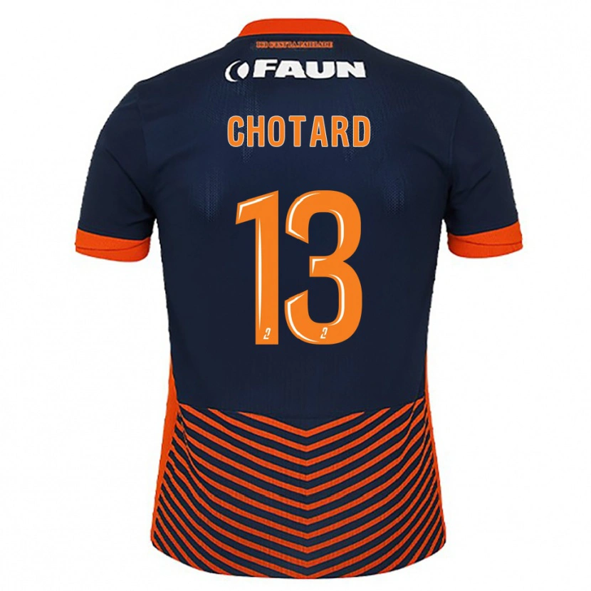 Danxen Kinder Joris Chotard #13 Mitternachtsblau Orange Heimtrikot Trikot 2025/26 T-Shirt