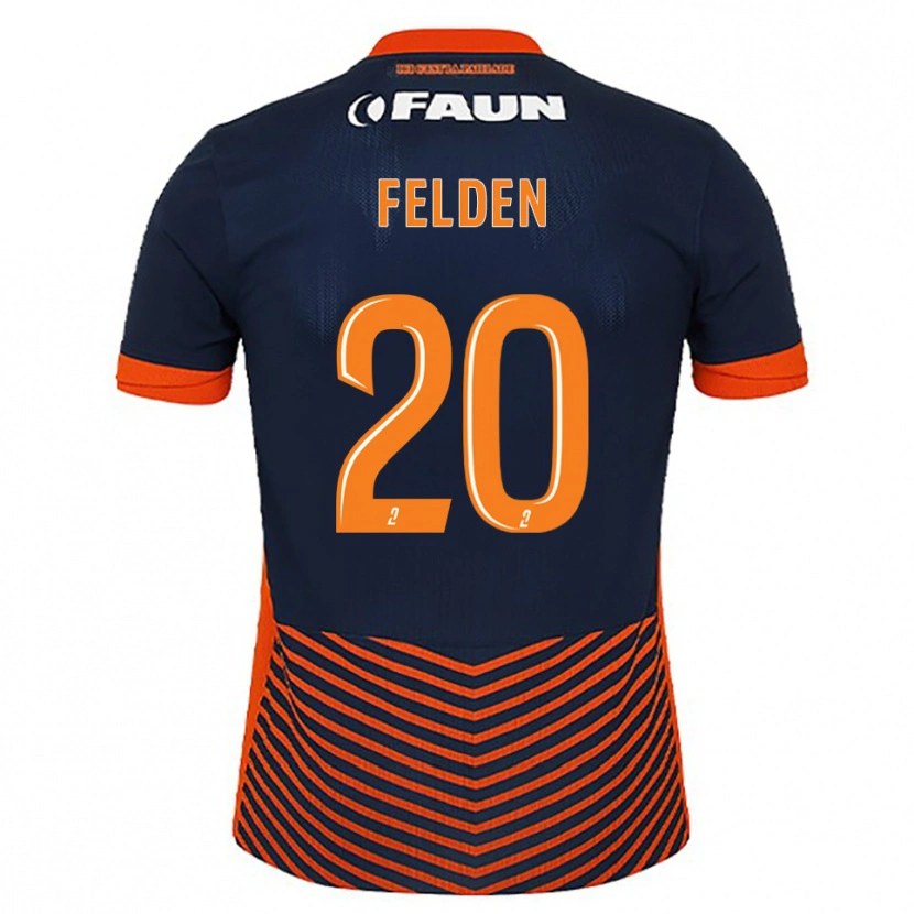 Danxen Kinder Agathe Felden #20 Mitternachtsblau Orange Heimtrikot Trikot 2025/26 T-Shirt