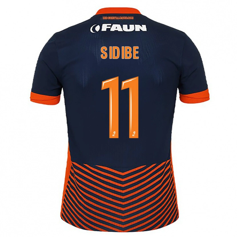 Danxen Kinder Yannick Sidibé #11 Mitternachtsblau Orange Heimtrikot Trikot 2025/26 T-Shirt