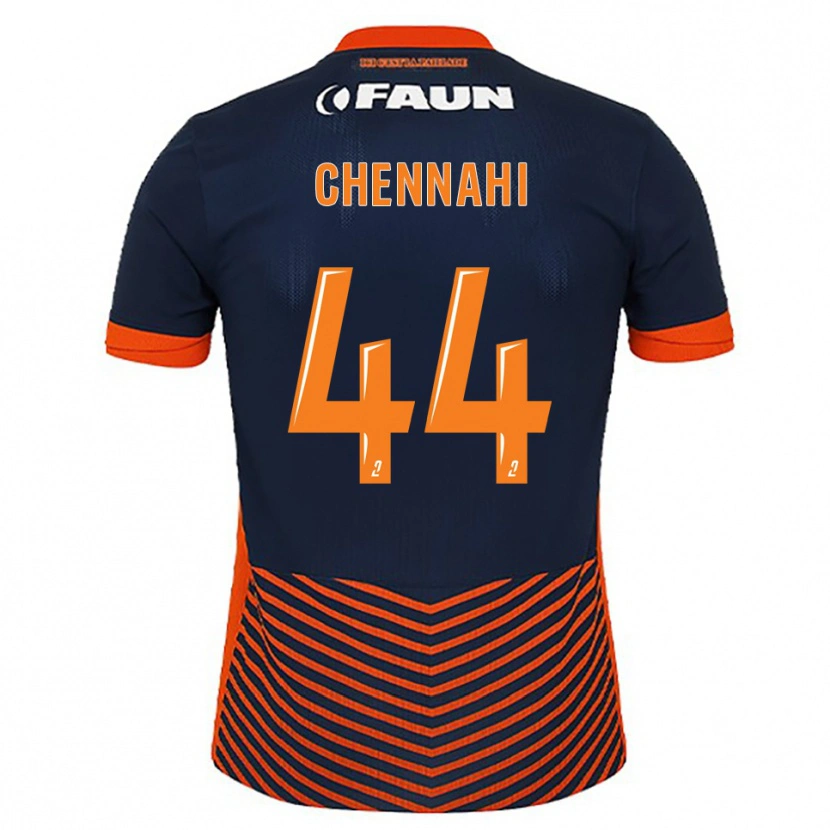 Danxen Kinder Théo Chennahi #44 Mitternachtsblau Orange Heimtrikot Trikot 2025/26 T-Shirt