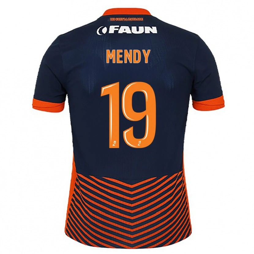 Danxen Kinder Alexandre Mendy #19 Mitternachtsblau Orange Heimtrikot Trikot 2025/26 T-Shirt