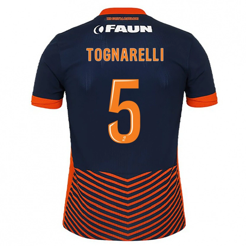 Danxen Kinder Angelo Tognarelli #5 Mitternachtsblau Orange Heimtrikot Trikot 2025/26 T-Shirt