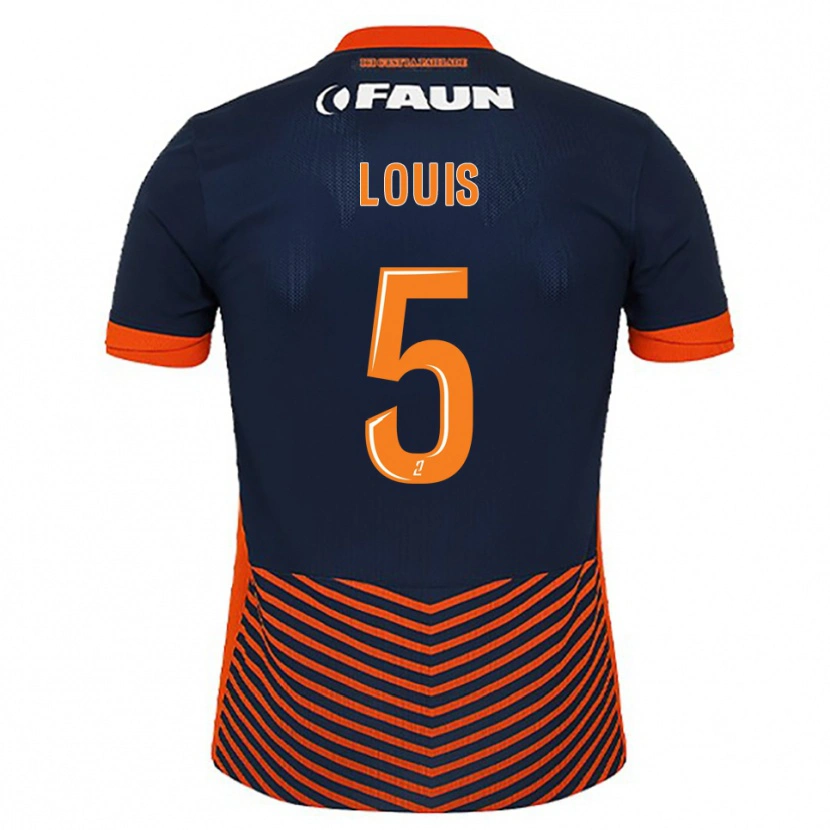 Danxen Kinder Kethna Louis #5 Mitternachtsblau Orange Heimtrikot Trikot 2025/26 T-Shirt