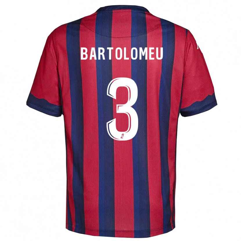 Danxen Kinder Malo Bartolomeu #3 Burgunder Marine Heimtrikot Trikot 2025/26 T-Shirt