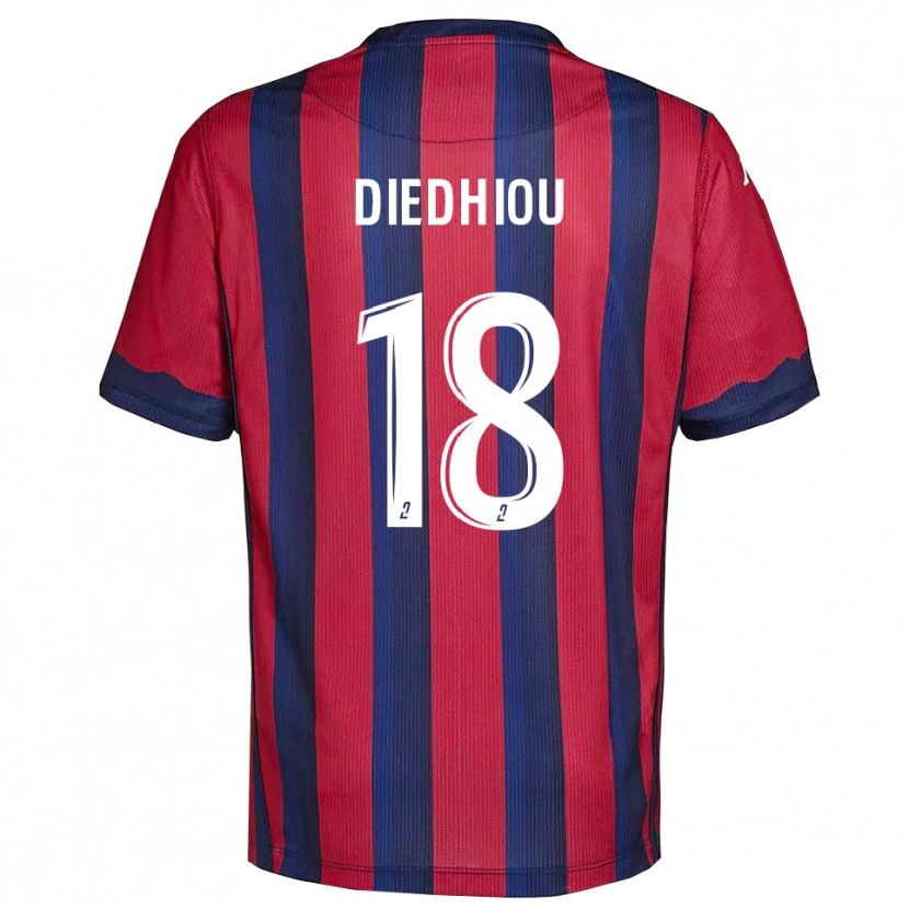 Danxen Kinder Famara Diédhiou #18 Burgunder Marine Heimtrikot Trikot 2025/26 T-Shirt