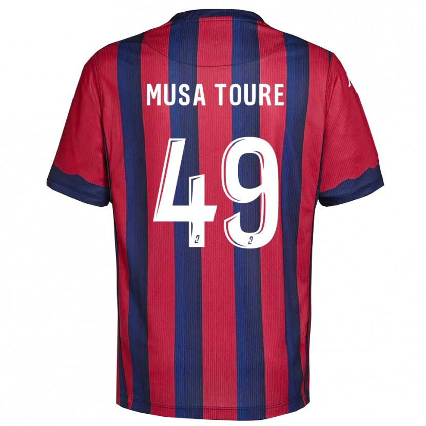Danxen Kinder Musa Toure #49 Burgunder Marine Heimtrikot Trikot 2025/26 T-Shirt