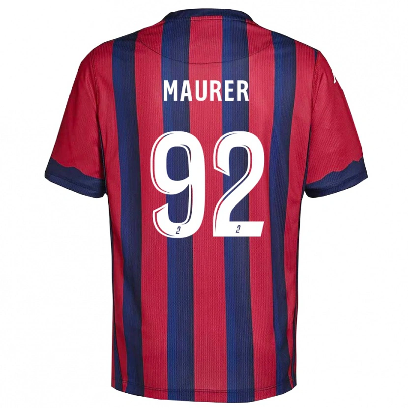 Danxen Kinder Aïman Maurer #92 Burgunder Marine Heimtrikot Trikot 2025/26 T-Shirt