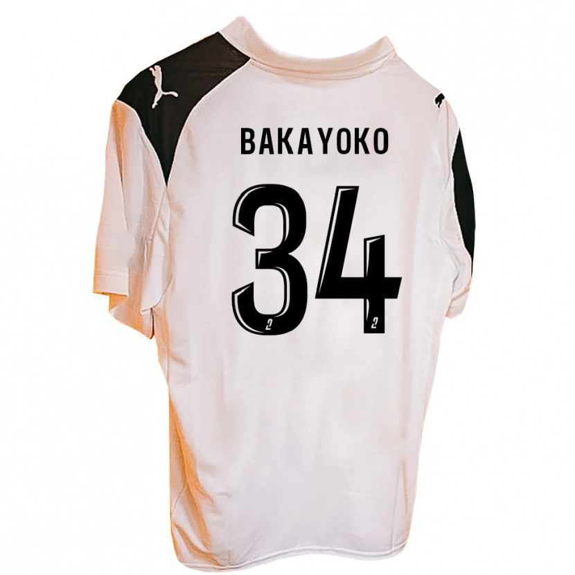 Danxen Kinder Siaka Bakayoko #34 Schwarz Weiß Heimtrikot Trikot 2025/26 T-Shirt