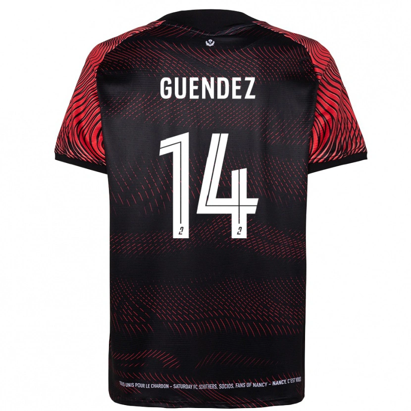 Danxen Kinder Mattheo Guendez #14 Weiß Rot Heimtrikot Trikot 2025/26 T-Shirt