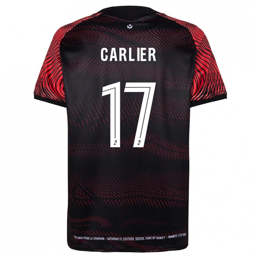 Danxen Kinder Maxence Carlier #17 Weiß Rot Heimtrikot Trikot 2025/26 T-Shirt