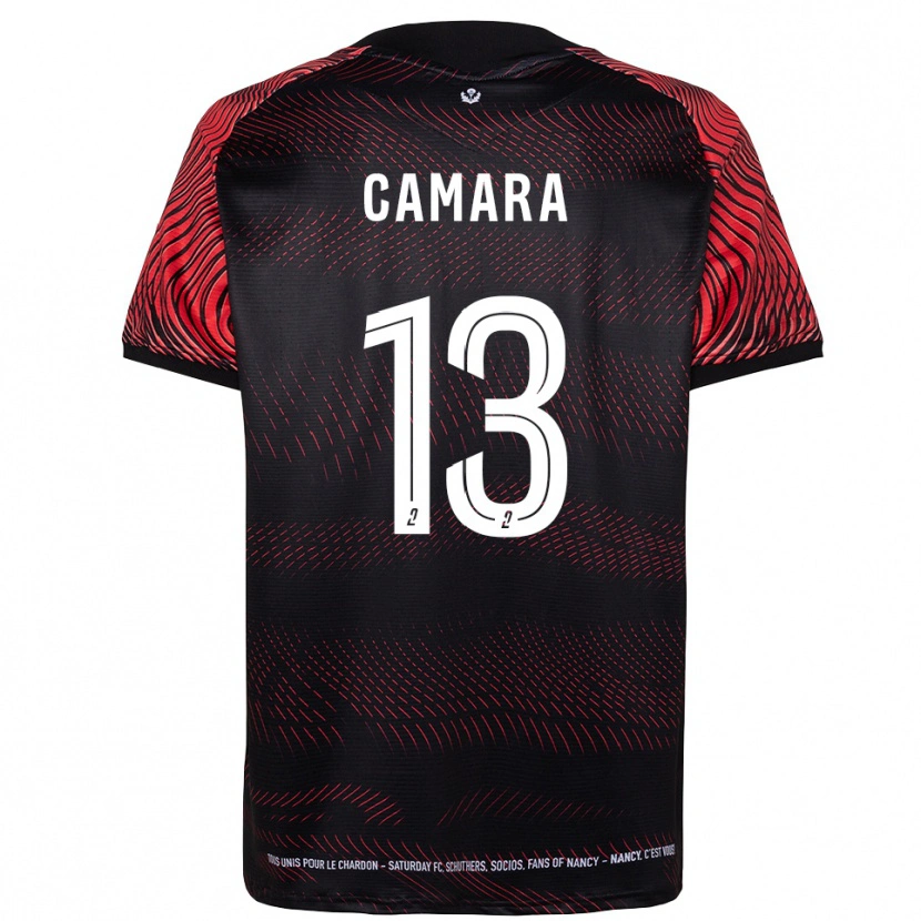 Danxen Kinder Bakari Camara #13 Weiß Rot Heimtrikot Trikot 2025/26 T-Shirt