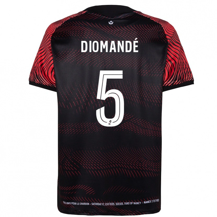 Danxen Kinder Paul Diomandé #5 Weiß Rot Heimtrikot Trikot 2025/26 T-Shirt