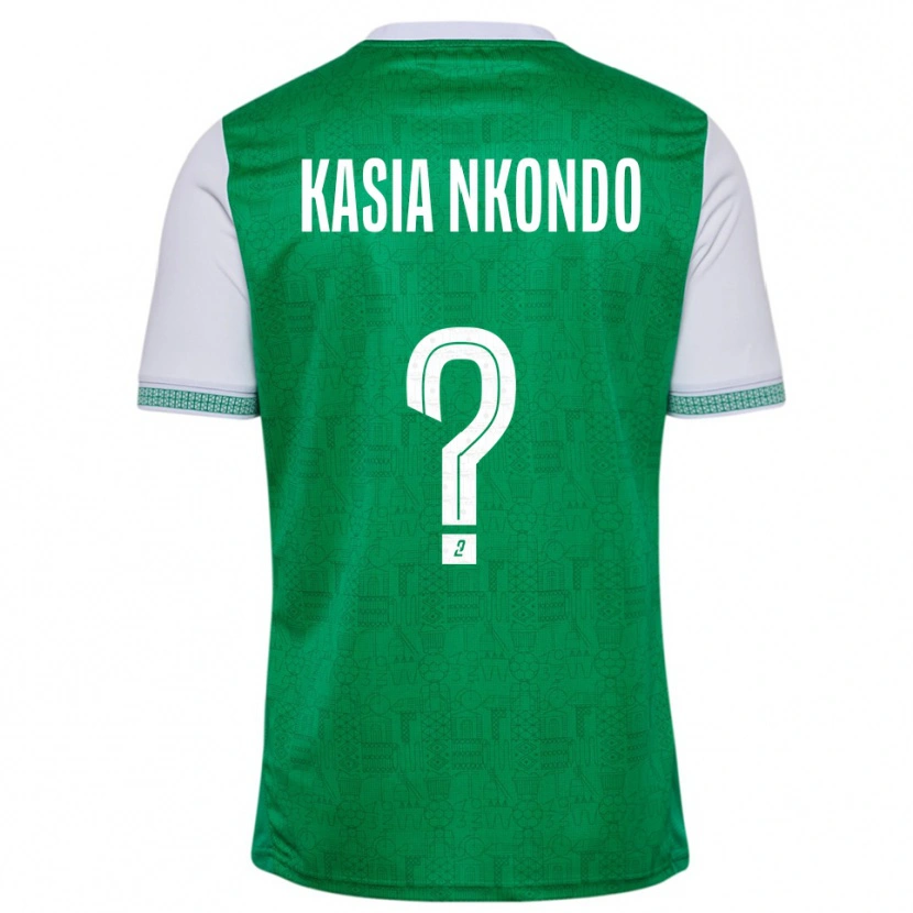 Danxen Kinder Nathan Kasia Nkondo #0 Grün Weiß Heimtrikot Trikot 2025/26 T-Shirt