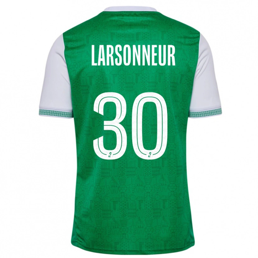 Danxen Kinder Gautier Larsonneur #30 Grün Weiß Heimtrikot Trikot 2025/26 T-Shirt