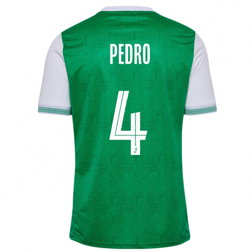 Danxen Kinder Kévin Pedro #4 Grün Weiß Heimtrikot Trikot 2025/26 T-Shirt