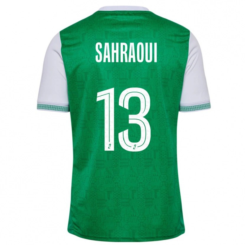 Danxen Kinder Jebryl Sahraoui #13 Grün Weiß Heimtrikot Trikot 2025/26 T-Shirt