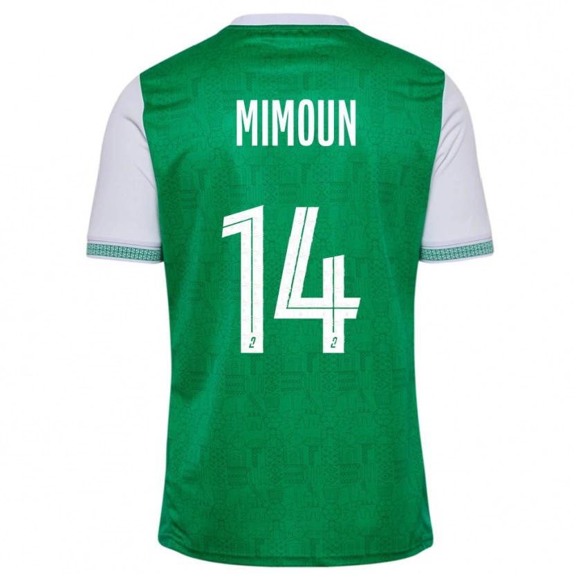 Danxen Kinder Yanis Mimoun #14 Grün Weiß Heimtrikot Trikot 2025/26 T-Shirt
