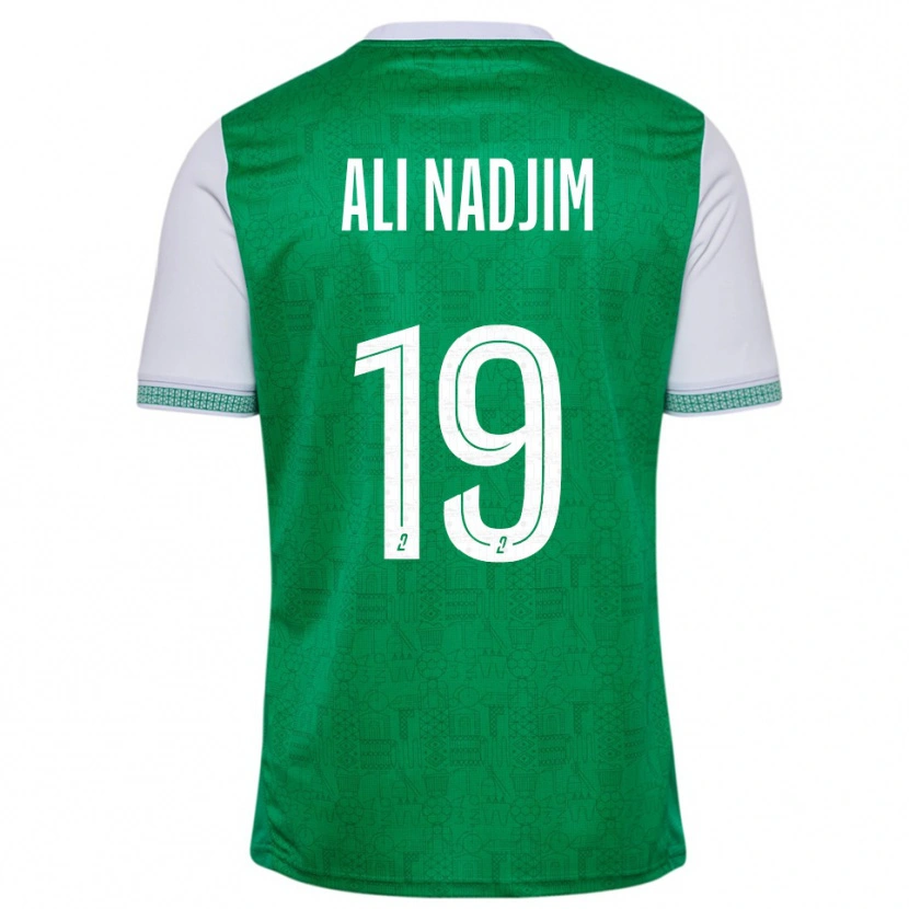 Danxen Kinder Nadjma Ali Nadjim #19 Grün Weiß Heimtrikot Trikot 2025/26 T-Shirt