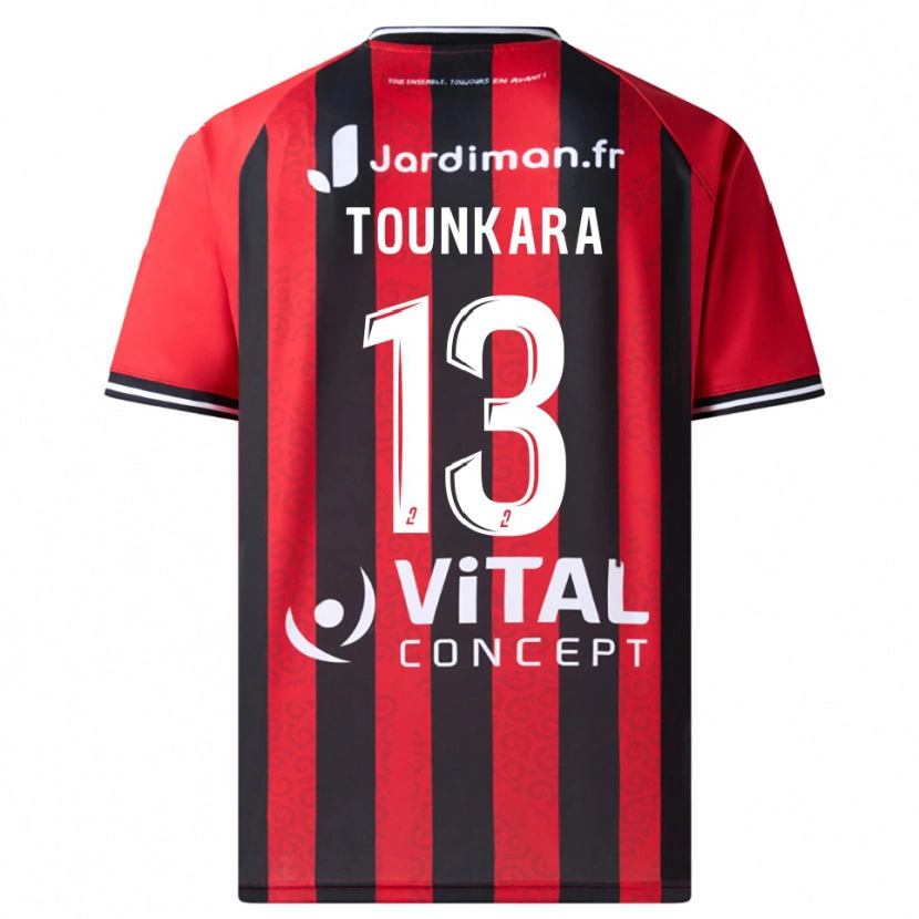 Danxen Kinder Fadiala Tounkara #13 Rot Schwarz Heimtrikot Trikot 2025/26 T-Shirt