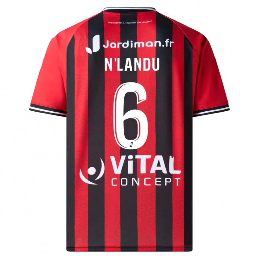 Danxen Kinder Darly N'landu #6 Rot Schwarz Heimtrikot Trikot 2025/26 T-Shirt