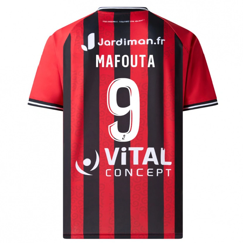 Danxen Kinder Louis Mafouta #9 Rot Schwarz Heimtrikot Trikot 2025/26 T-Shirt