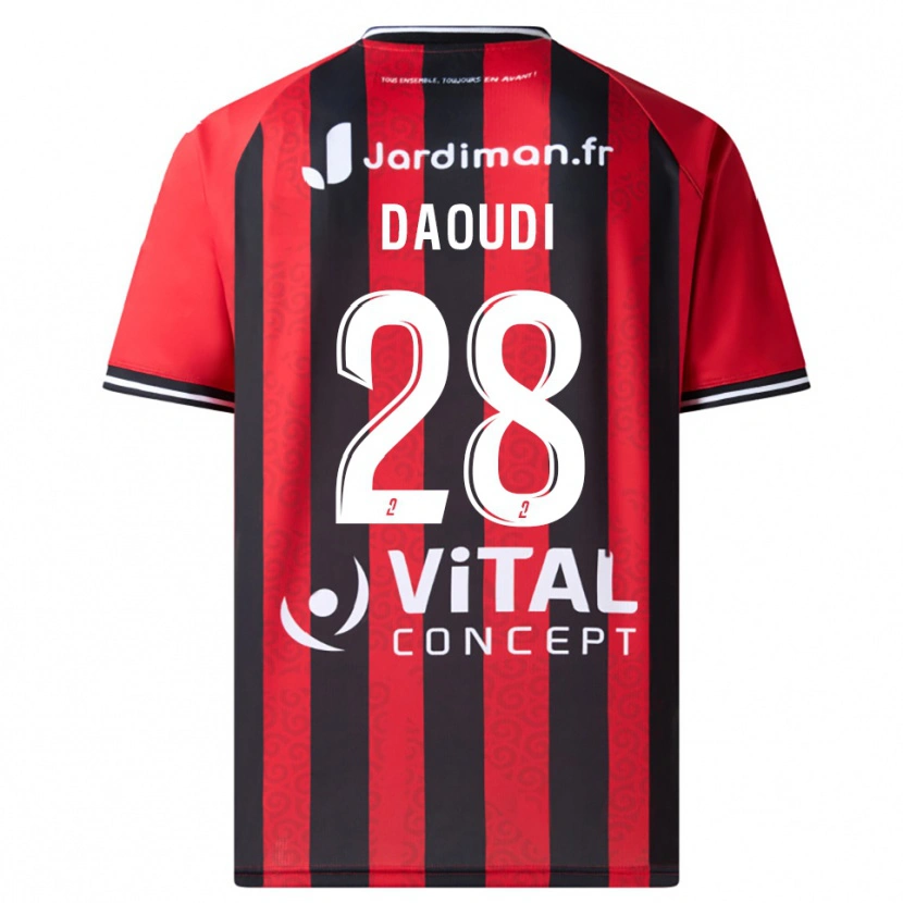 Danxen Kinder Sana Daoudi #28 Rot Schwarz Heimtrikot Trikot 2025/26 T-Shirt