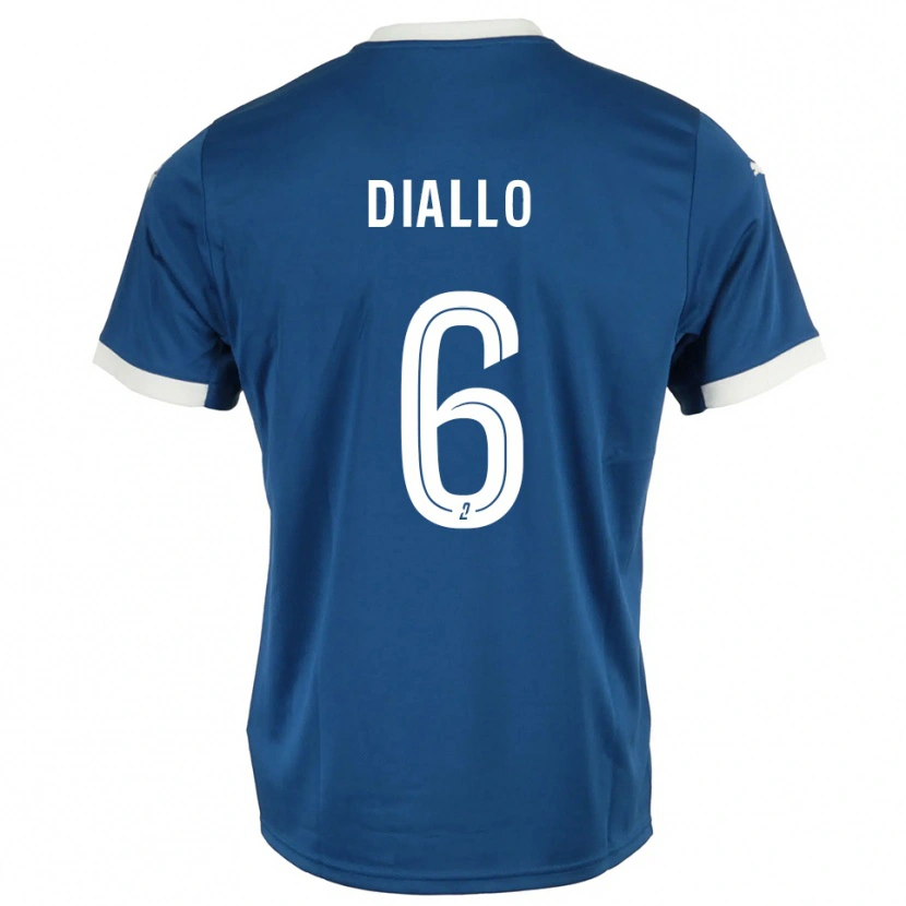 Danxen Kinder Amadou Diallo #6 Blau Weiß Heimtrikot Trikot 2025/26 T-Shirt