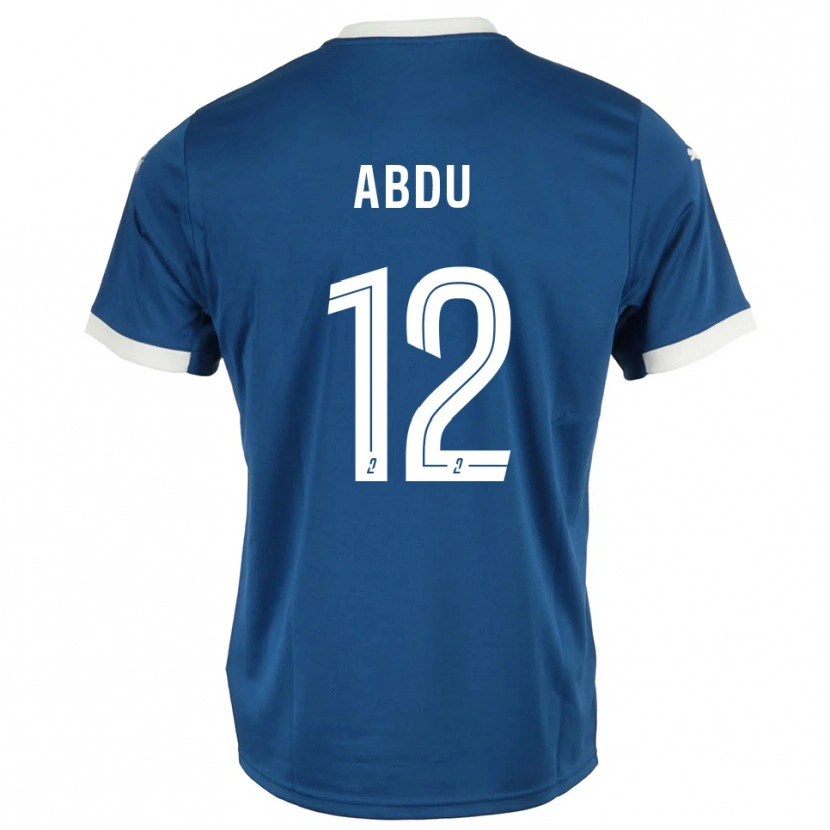 Danxen Kinder Abdu Conté #12 Blau Weiß Heimtrikot Trikot 2025/26 T-Shirt