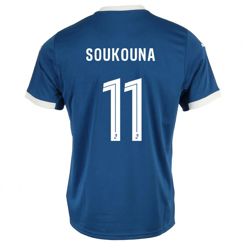 Danxen Kinder Idrissa Soukouna #11 Blau Weiß Heimtrikot Trikot 2025/26 T-Shirt