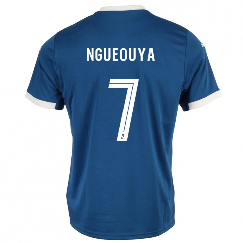 Danxen Kinder Anthony Ngueouya #7 Blau Weiß Heimtrikot Trikot 2025/26 T-Shirt