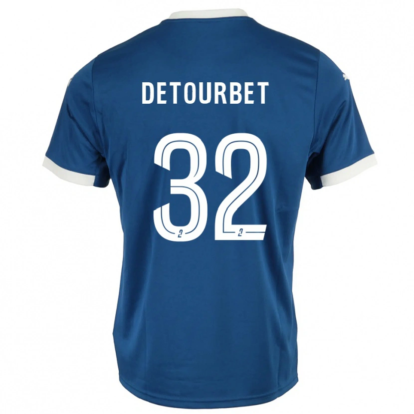 Danxen Kinder Mathys Detourbet #32 Blau Weiß Heimtrikot Trikot 2025/26 T-Shirt