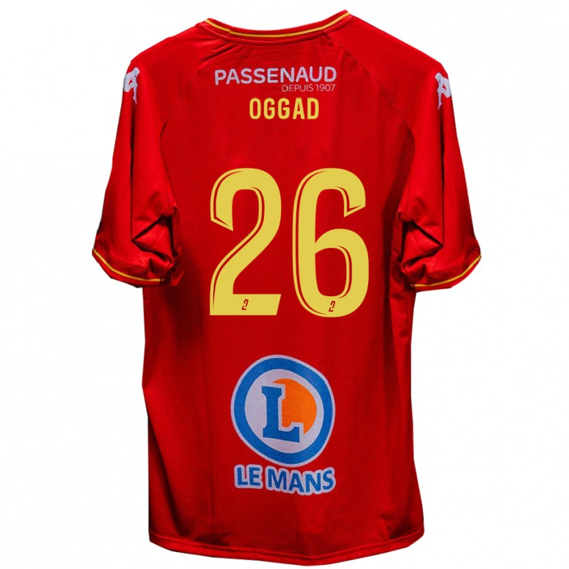 Danxen Kinder Brice Oggad #26 Rot Gelb Heimtrikot Trikot 2025/26 T-Shirt
