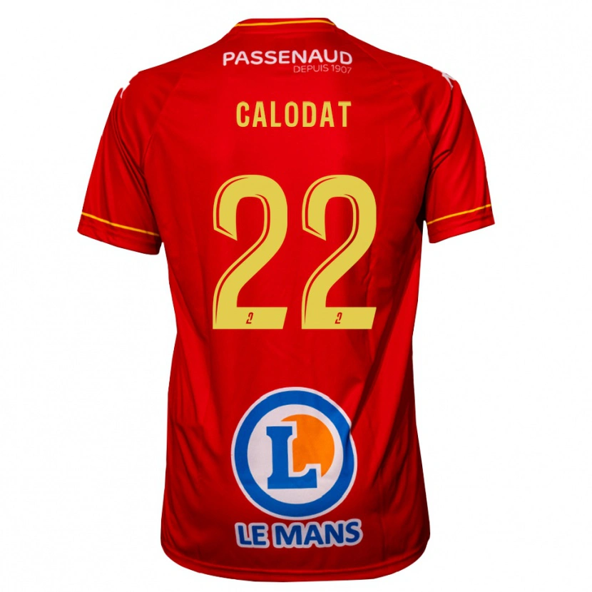 Danxen Kinder Lucas Calodat #22 Rot Gelb Heimtrikot Trikot 2025/26 T-Shirt