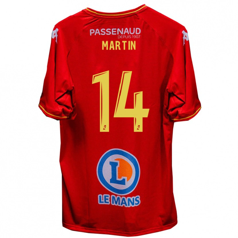 Danxen Kinder Lucas Martin #14 Rot Gelb Heimtrikot Trikot 2025/26 T-Shirt