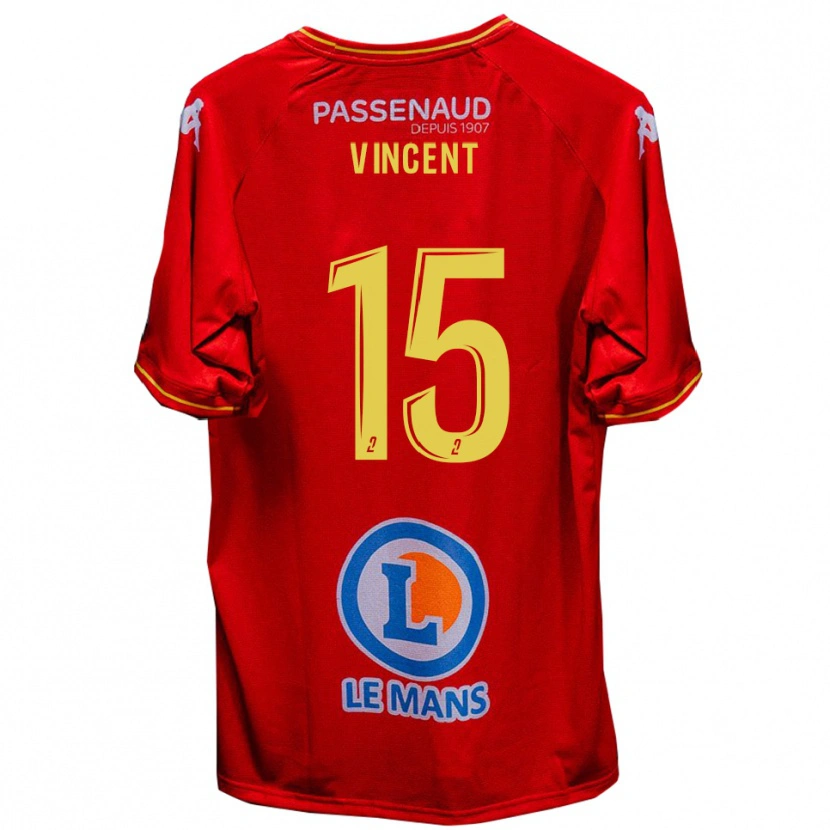 Danxen Kinder Noah Vincent #15 Rot Gelb Heimtrikot Trikot 2025/26 T-Shirt
